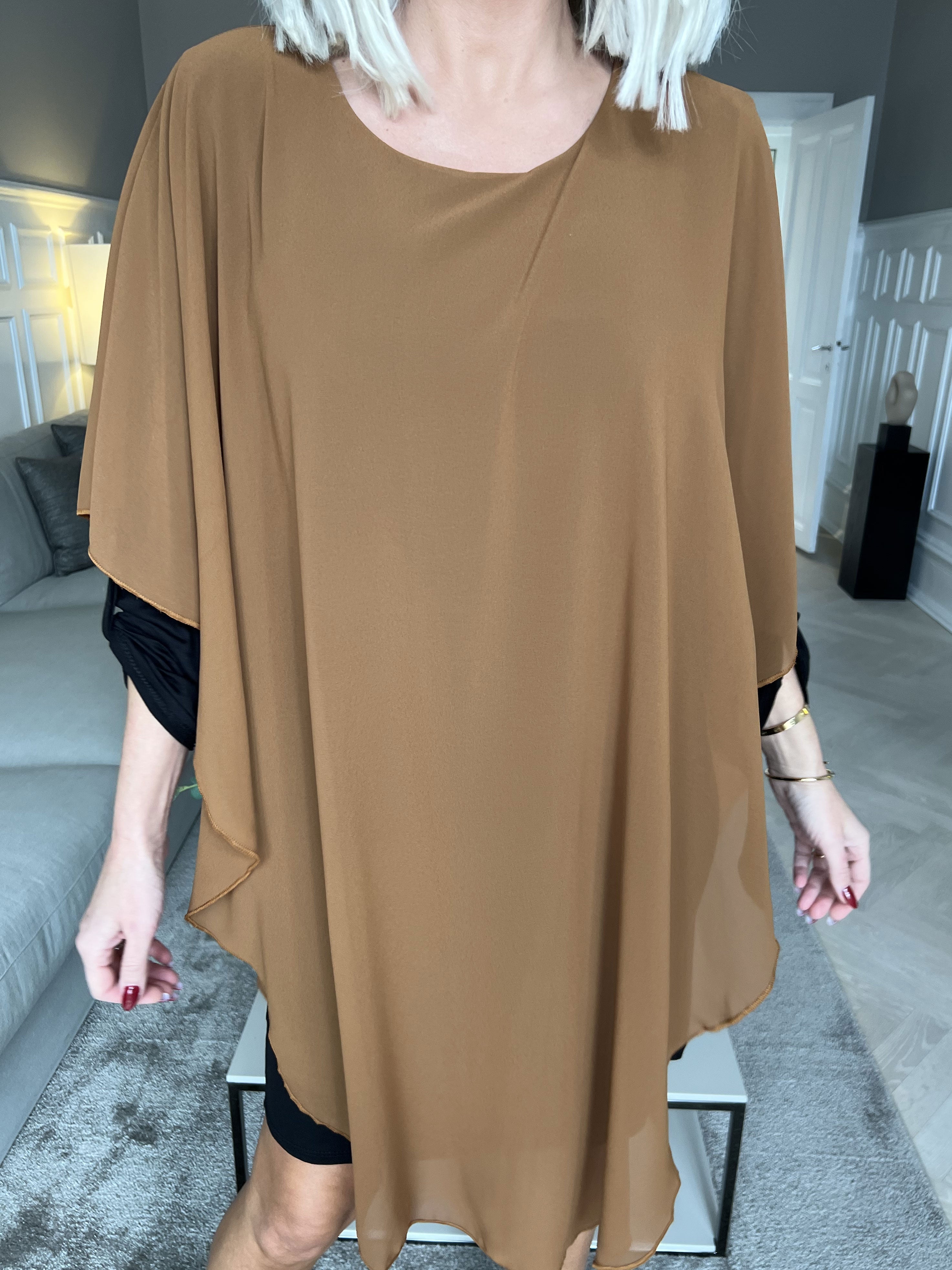 Kenya long sleeve - Tunikaklänning med chiffonglager